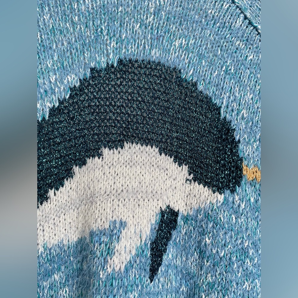 Anthropologie Narwhal Whale Icon Cardigan Sweater (Size XS/S) - NWT - Picture 9 of 10